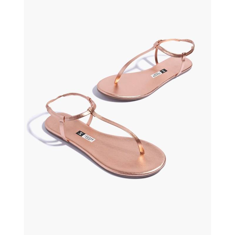 IRUSSH Memory Foam Mouni Copper Flat Sandals (EURO 36)