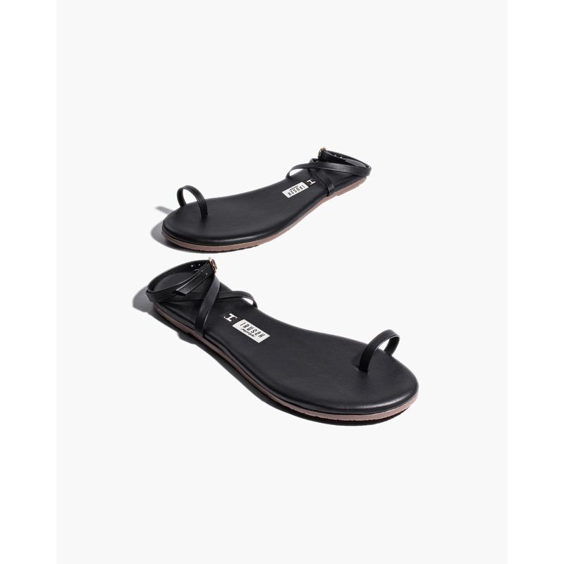 IRUSSH Memory Foam Preity Black Flat Sandals (EURO 35)