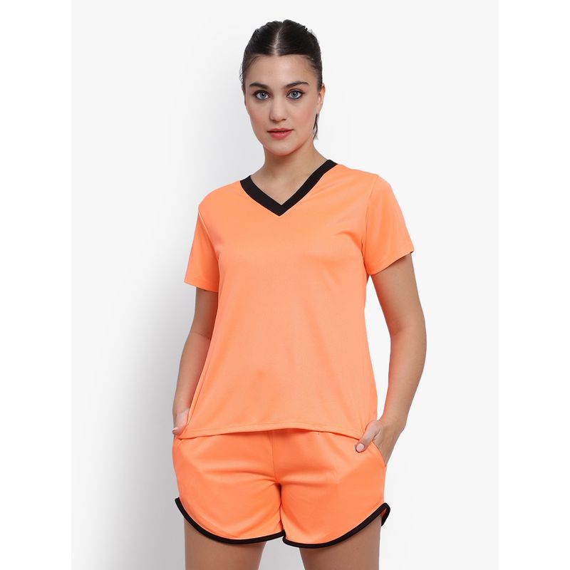 Muscle Torque Back Slit T-Shirt - Orange (S)
