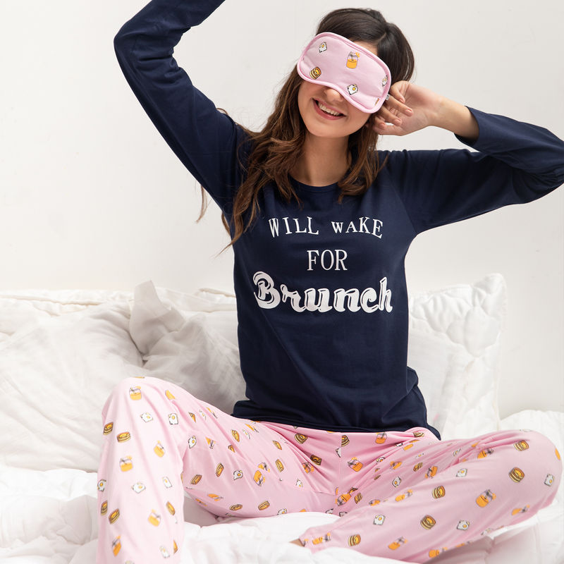 Nite Flite Brunch Print Pyjama Set - Multi-Color (XXL)