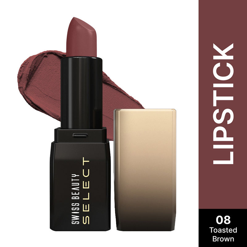 Swiss Beauty Select Dare To Matte Lipstick - 8 Toasted Brown