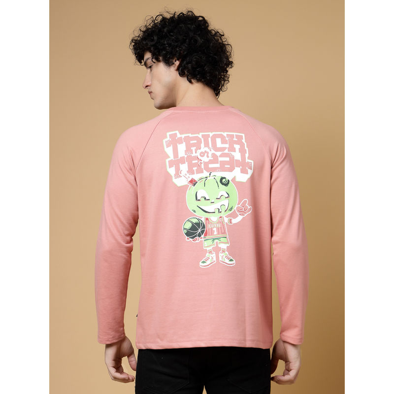 RIGO Men Peach Terry Oversized Printed T-Shirt (L)