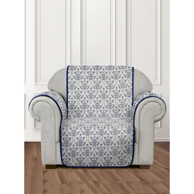 Buy Rajasthan Decor Quilted Printed Cotton 1 Seater Sofa Cover Online