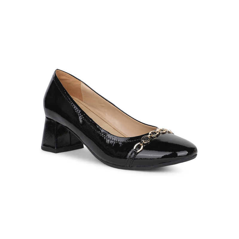 Hush Puppies Women Casual Block Heel Pumps Black (UK 7)