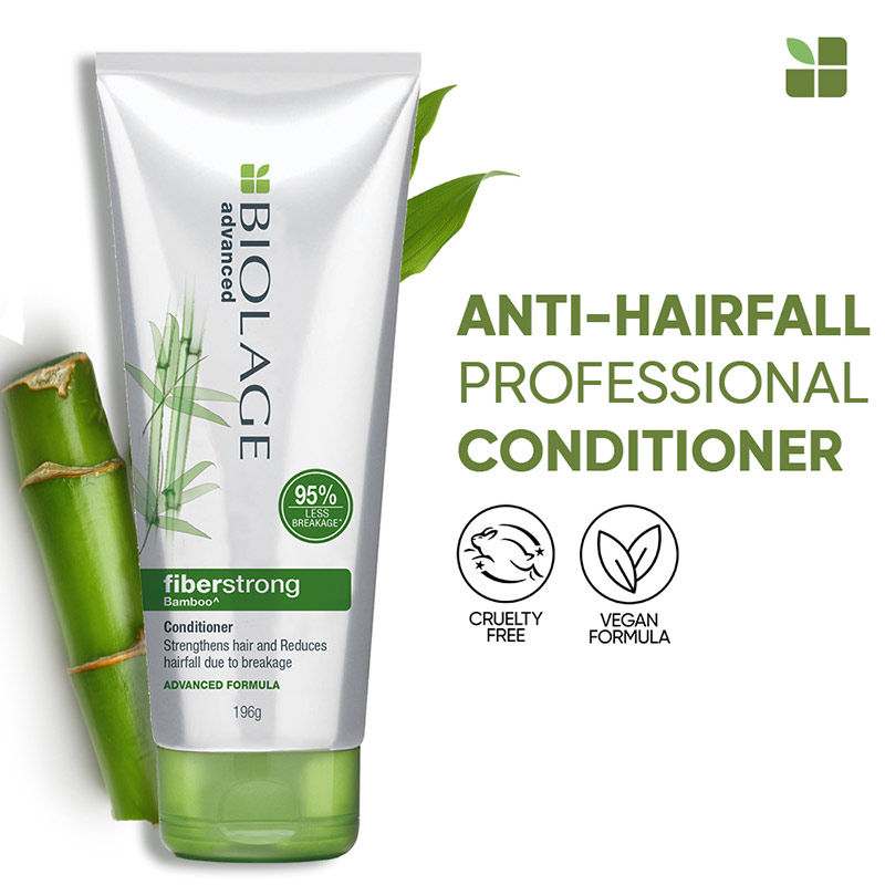 Biolage Fiberstrong Professional Conditioner for Hair Breakage, 12x Strength in Weak Hair