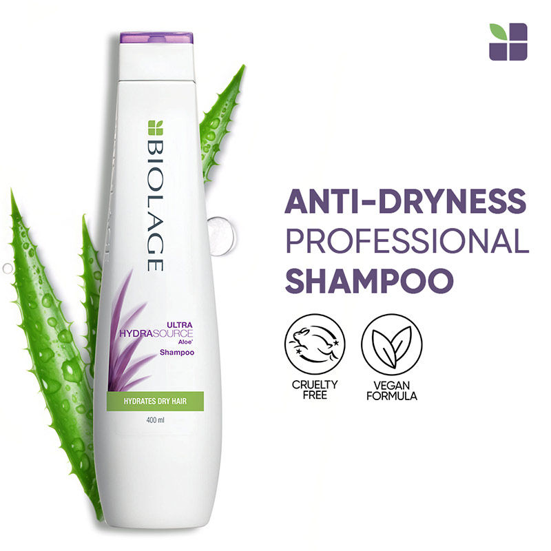 Matrix Biolage Professional Hydrasource Shampoo with Aloe, Moisturizes & Hydrates Dry Hair