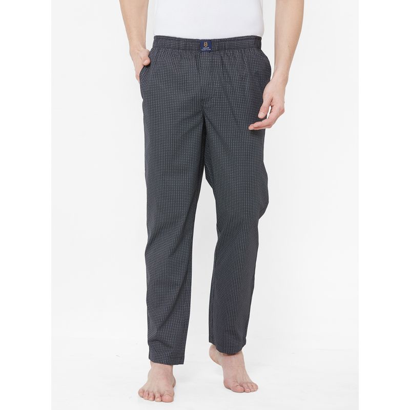 Urban Scottish Mens Black Pure Cotton Printed Pyjama (S)