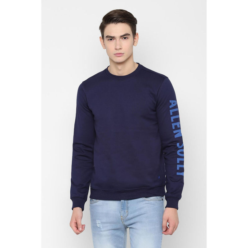 Allen Solly Navy Blue Sweatshirt (S)