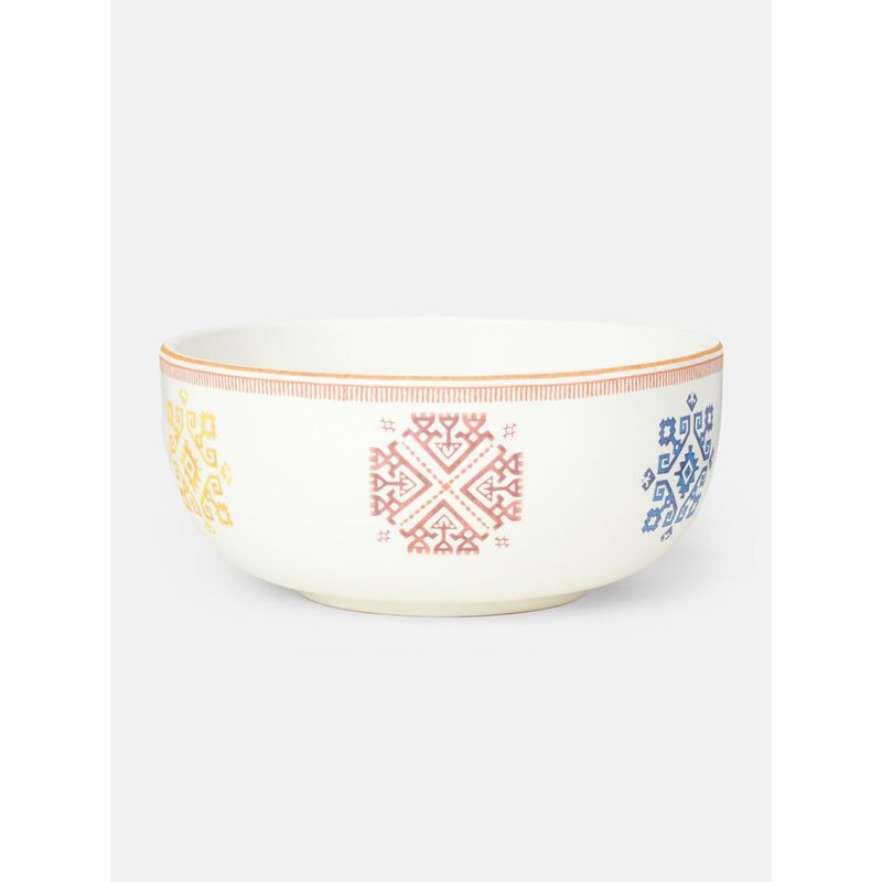 Fabindia Ikkat Porcelain Serving Bowl Large Buy Fabindia Ikkat Porcelain Serving Bowl Large