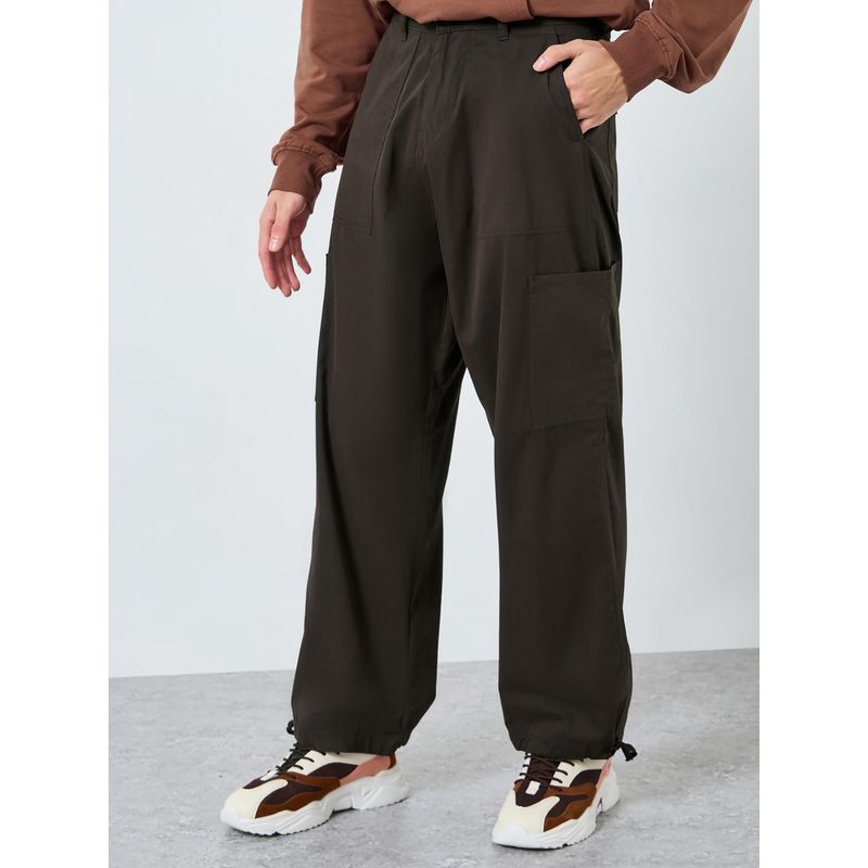 Styli Brown Men's Oversized Cargo Pant (S)