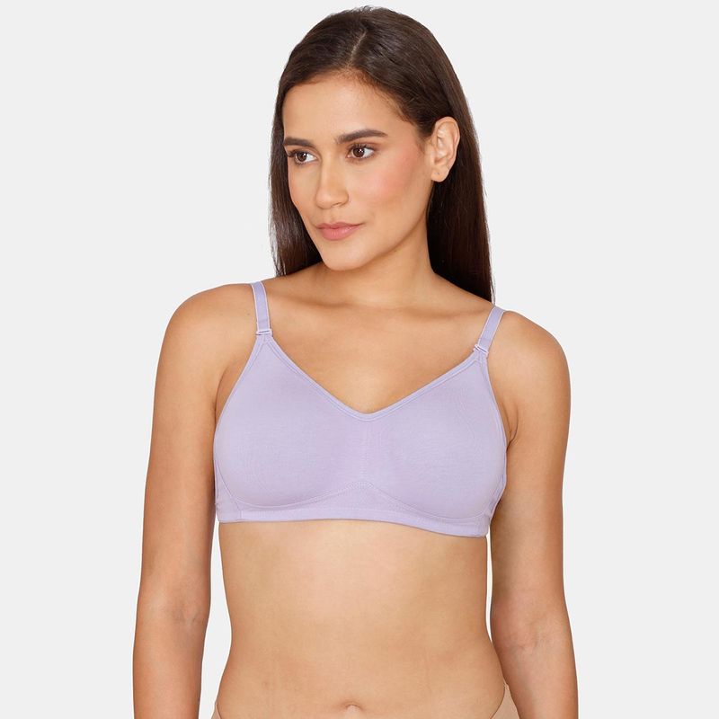 Zivame Beautiful Basics Non Wired Full Coverage Backless Bra Violet Tulip Purple Buy Zivame