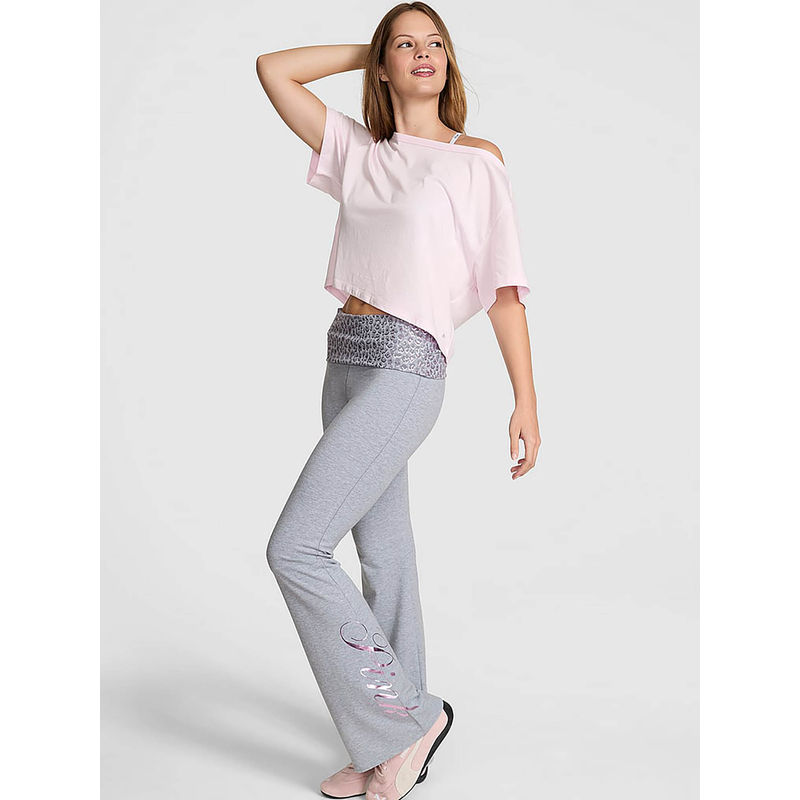 Victoria's Secret Grey Cotton Blend Regular Sports Leggings (XS)