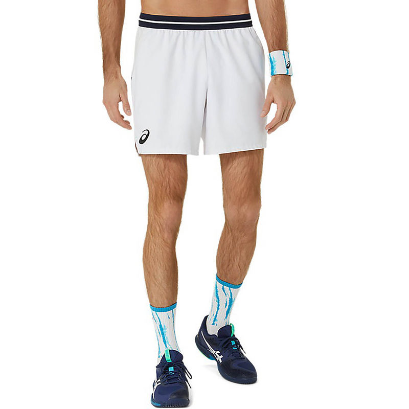ASICS White Polyester Slim Shorts (S)