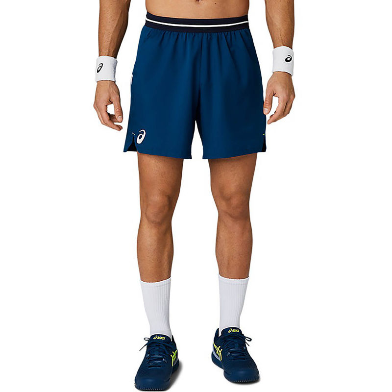 ASICS Blue Polyester Slim Shorts (XL)