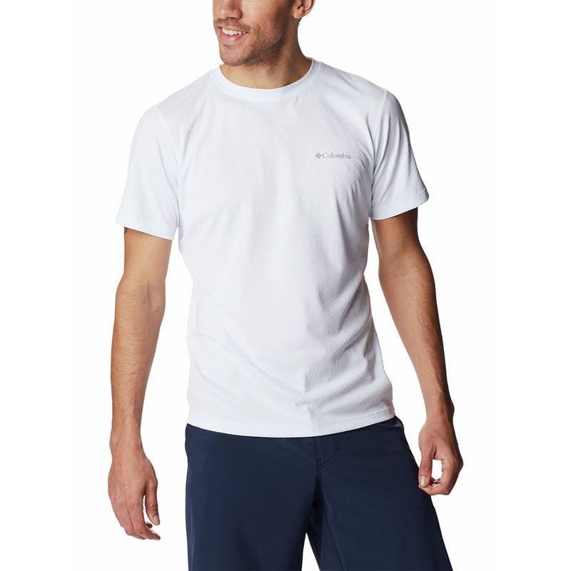 Columbia Men White Zero Rules Short Sleeve T-Shirt (S)