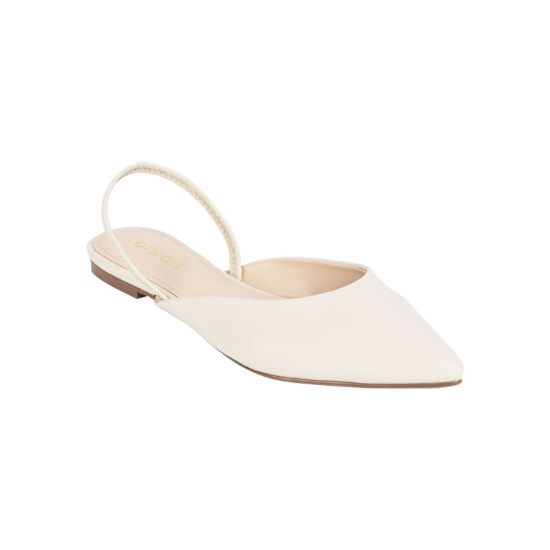 White flat clearance slingback shoes