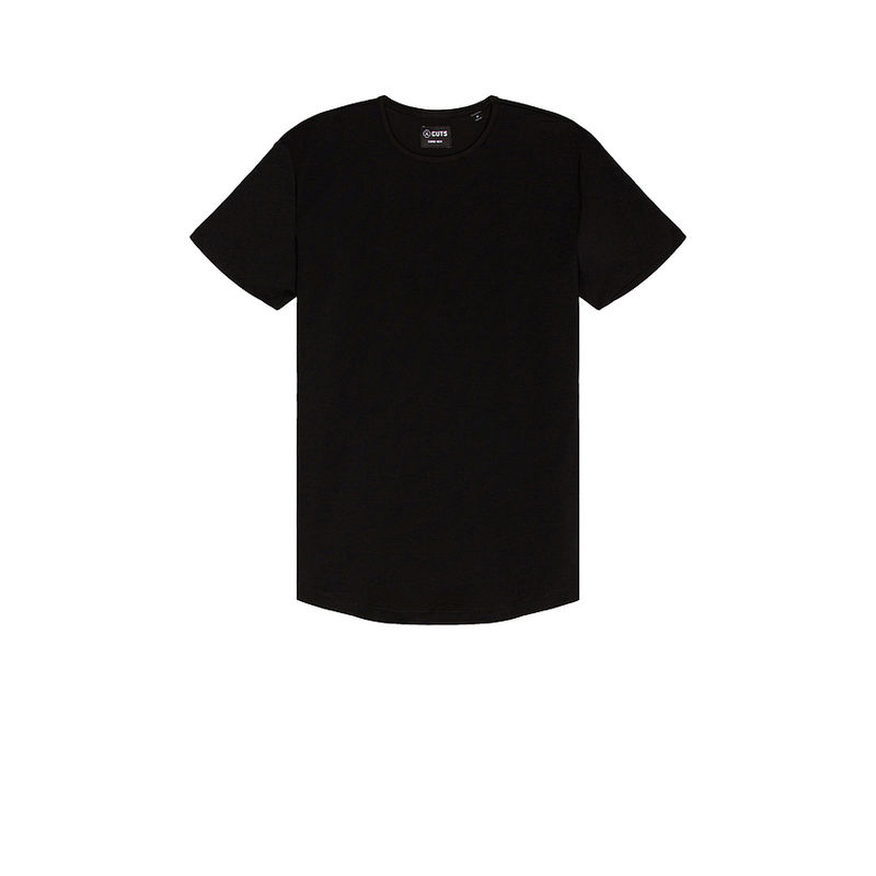 Cuts Crew Curve Hem T-Shirt (L)