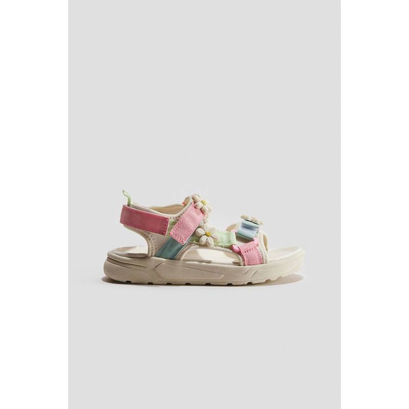 H&M Girls Beige Motif-Detail Scuba Sandals (UK 7)