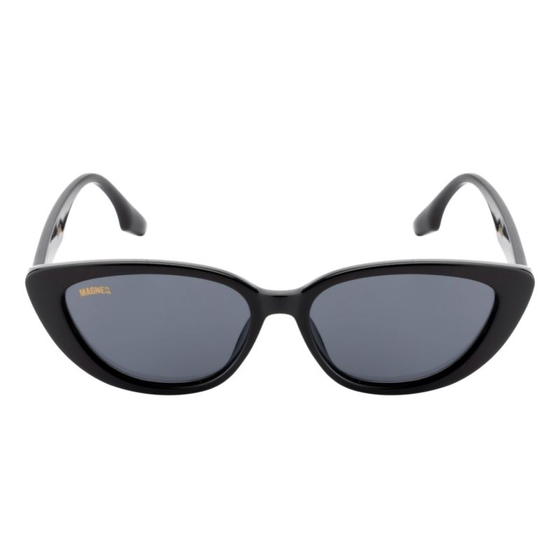 Buy MAGNEQ Black Cateye Shaped Polarized Sunglasses Online