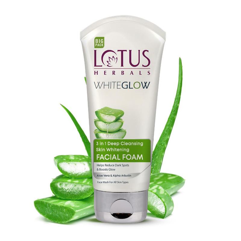 Lotus Herbals WhiteGlow 3 in 1 Deep Cleansing Facial Foam|Acne Control|NonGreasy|All Skin Types
