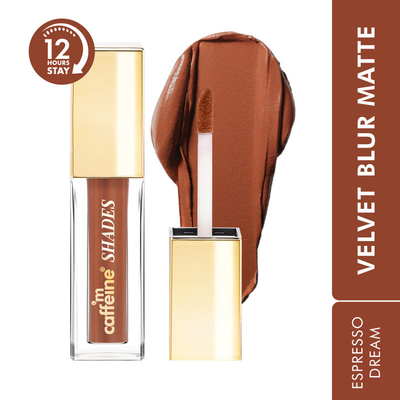 MCaffeine Shades Velvet Blur Matte Liquid Lipstick 12 Hrs Stay & Lightweight - Espresso Dream