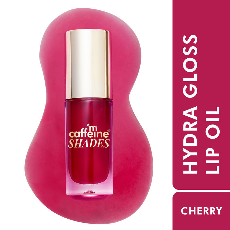 MCaffeine Shades Hydra Gloss Tinted Lip Oil Hydrates, Plumps, Non-sticky - Cherry Glaze