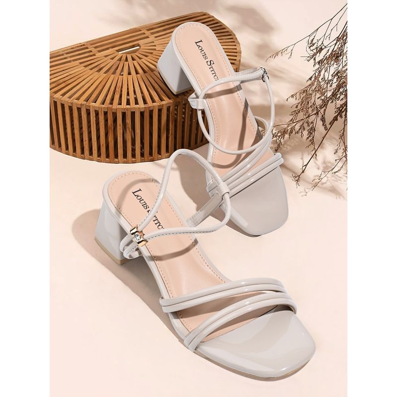 Louis Stitch Women Beige Block Heels (UK 4)