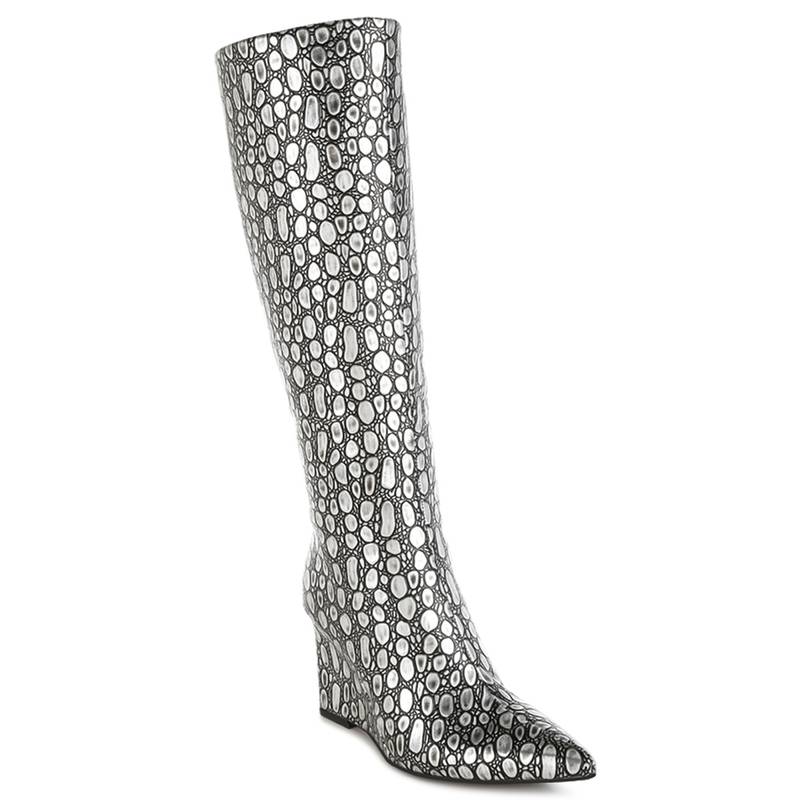 London Rag Black Tear Shaped Faux Leather Casual Boots (UK 3)