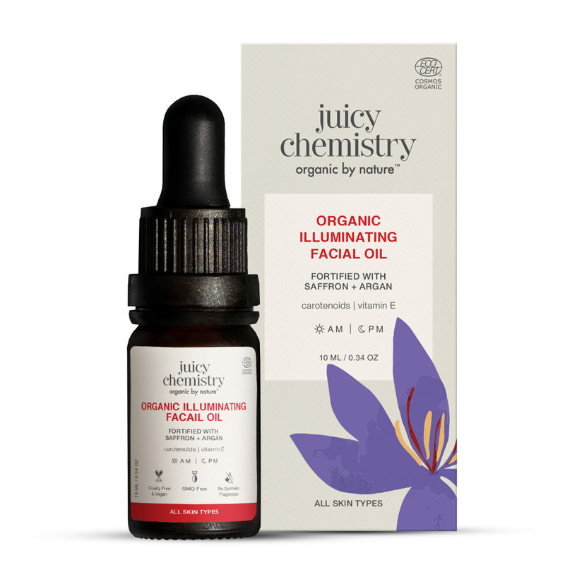 Juicy Chemistry Saffron & Red Raspberry - Illuminating & Moisturizing Day Facial Oil
