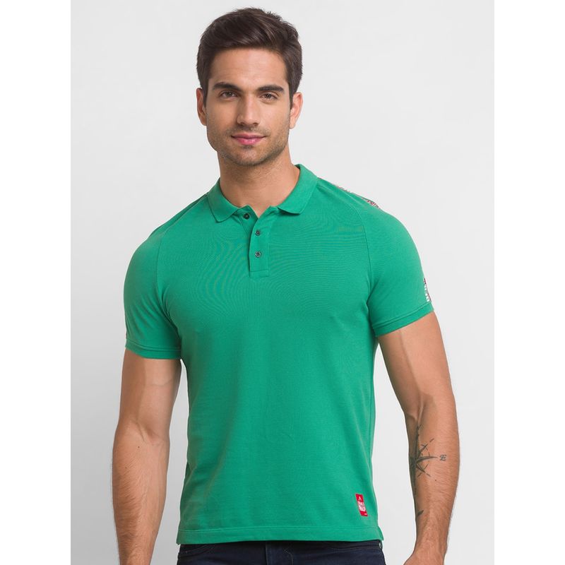 Being Human Men Polo T-Shirt Green (M)