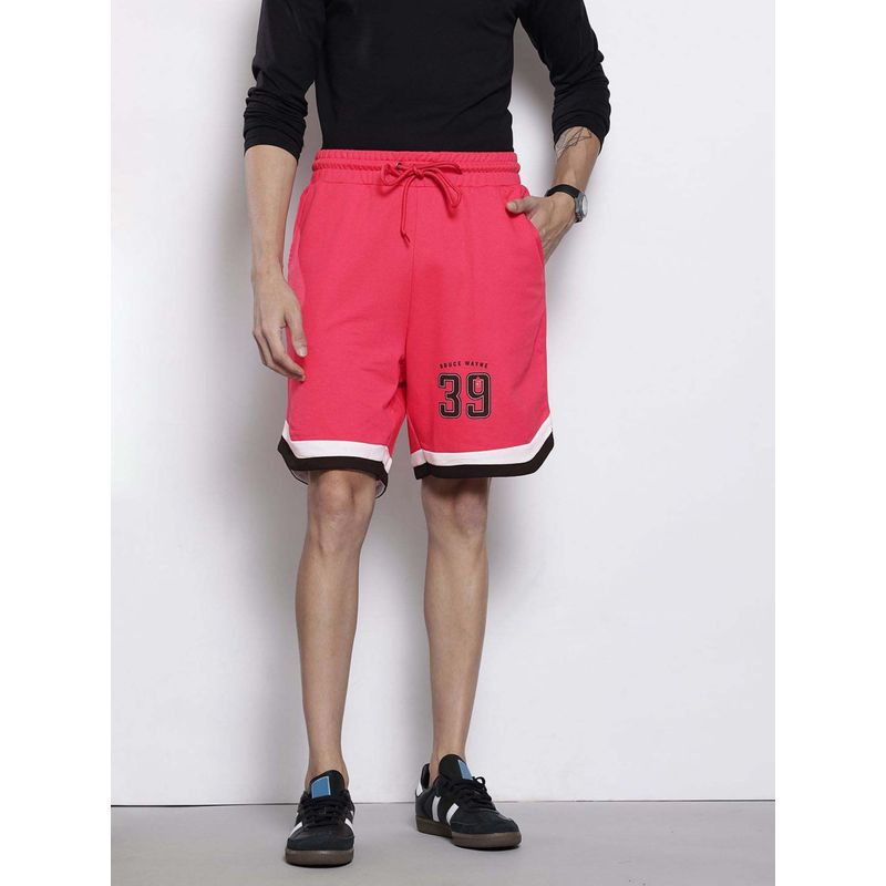 The Indian Garage Co Men Oversized Fit Batman Printed Mid-Rise Shorts (32)