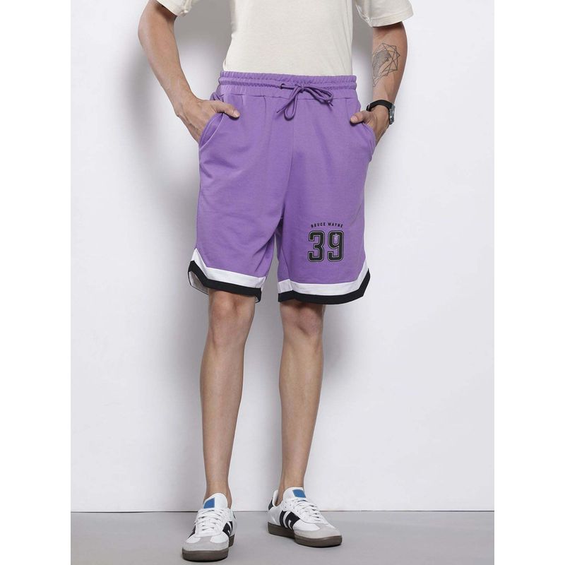 The Indian Garage Co Men Oversized Fit Batman Printed Mid-Rise Shorts (34)