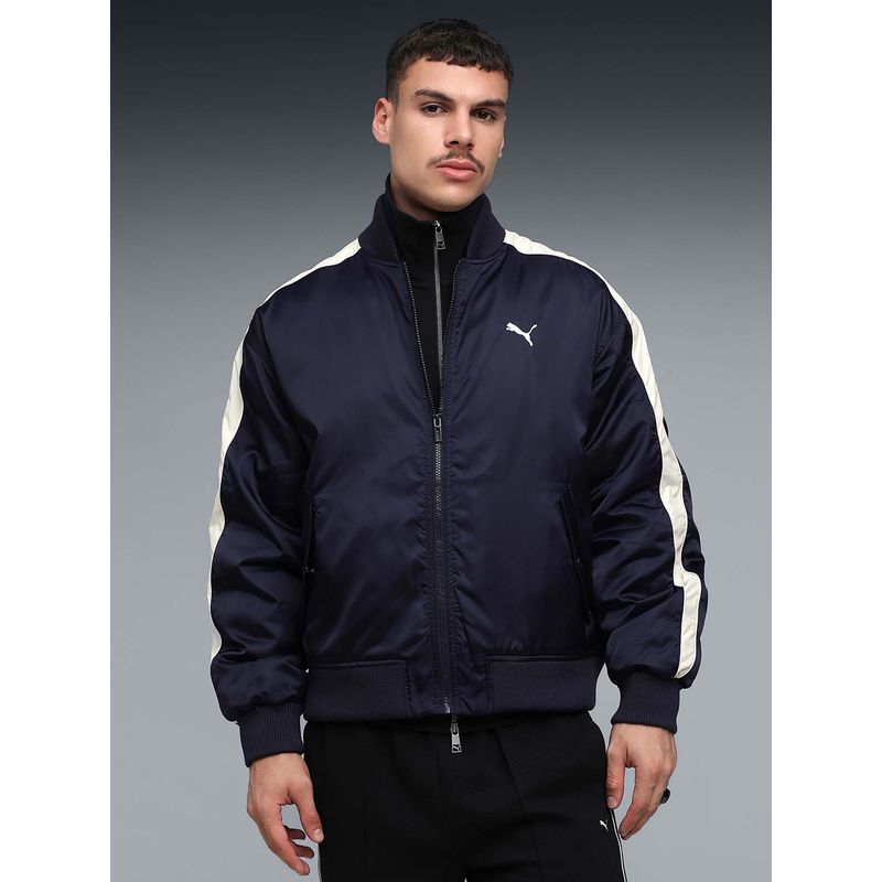 Puma Navy Blue T7 Bomber Jacket (XL)
