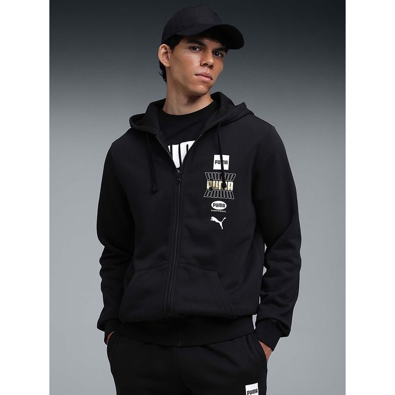 Puma Essentials Logo Lab Men's Foil Print Hoodie (S)