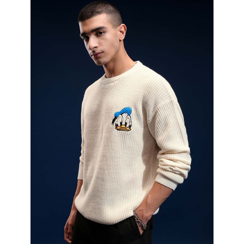 HIGHLANDER Disney Donald Duck Men's Cable Knit Sweater (XL)