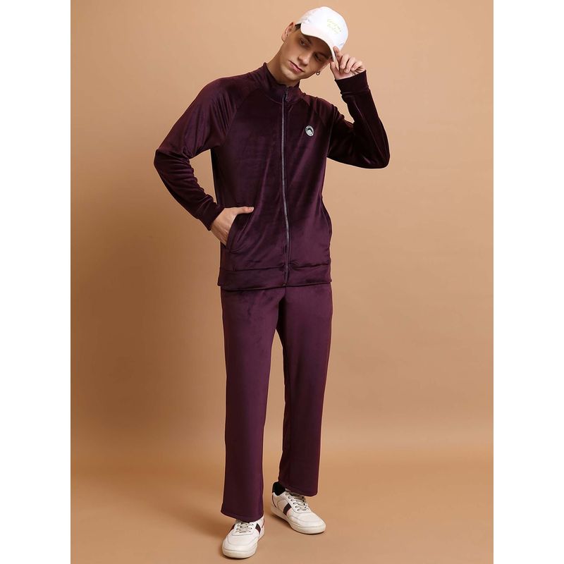 HIGHLANDER Wine Sweatshirt with Track Pant (Set of 2) (S)