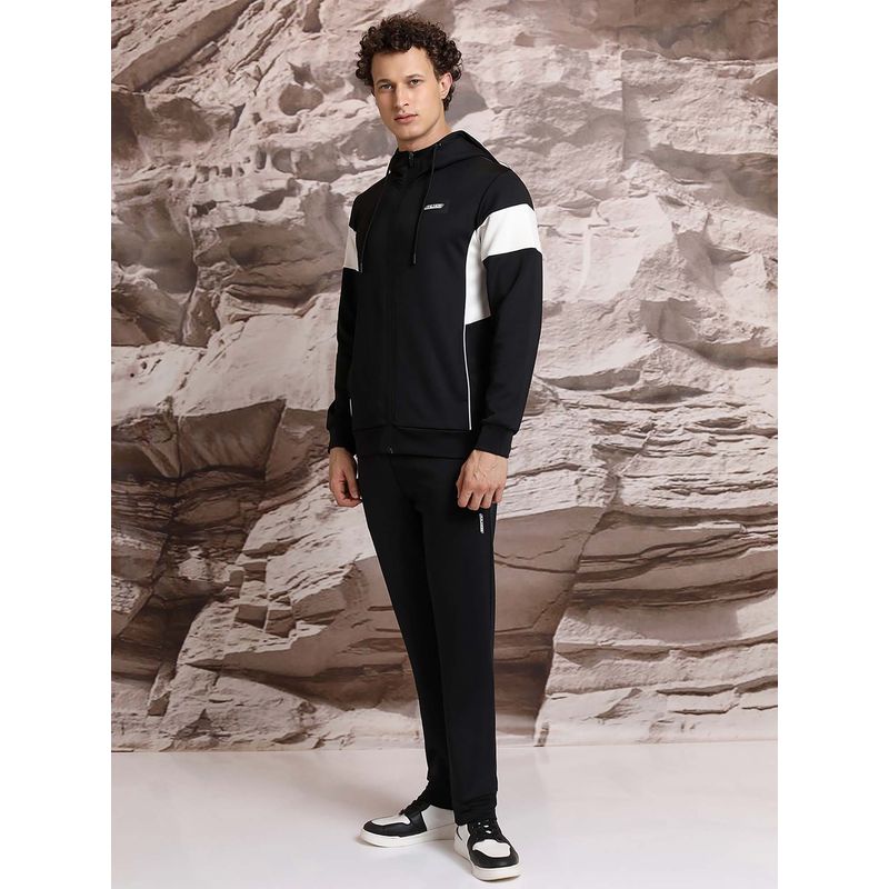 HIGHLANDER Black Hooded Sweatshirt with Joggers (Set of 2) (M)