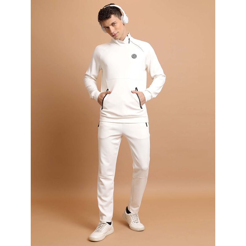 HIGHLANDER White Sweatshirt with Track Pant (Set of 2) (XS)