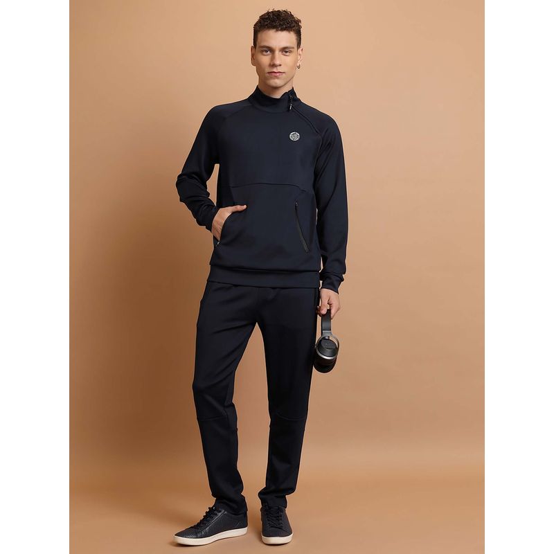 HIGHLANDER Navy Blue Sweatshirt with Track Pant (Set of 2) (XS)