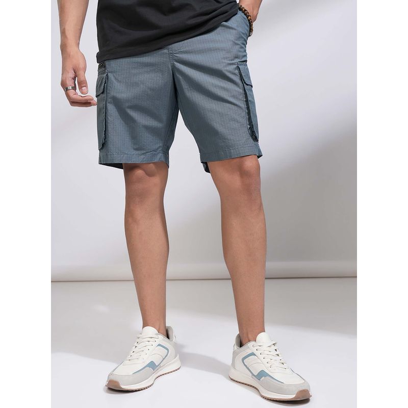 HIGHLANDER Men's Blue Cargo Shorts (36)