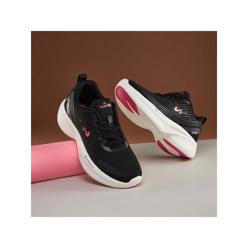 Campus CAMP-LEX Women Black Running Shoes (UK 8)