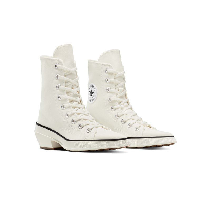 Converse Women Chuck 70 De Luxe Pointed Extra High Top Off White Sneakers (UK 5)