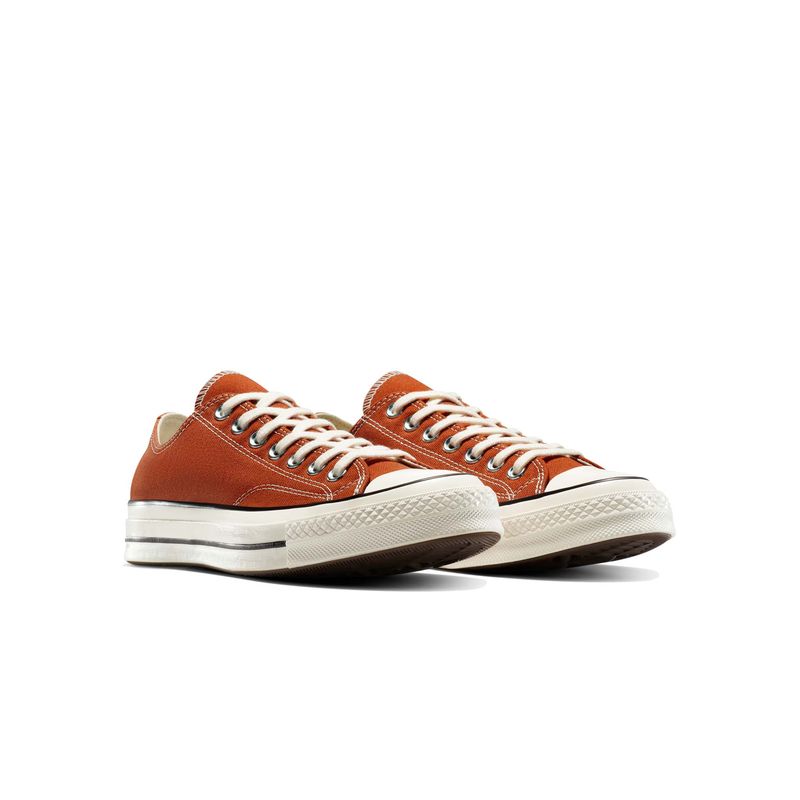 Converse Unisex Chuck 70 Low Top Orange Sneakers (UK 8)