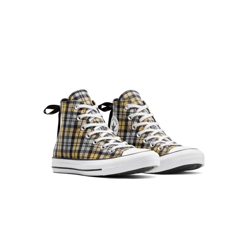 Converse Unisex Chuck Taylor All Star Plaid High Top Multi-Color Sneakers (UK 3)