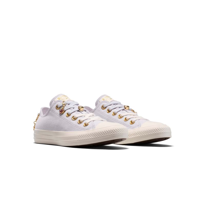 Converse Women Chuck Taylor All Star Charms Low Top Purple Sneakers (UK 4)