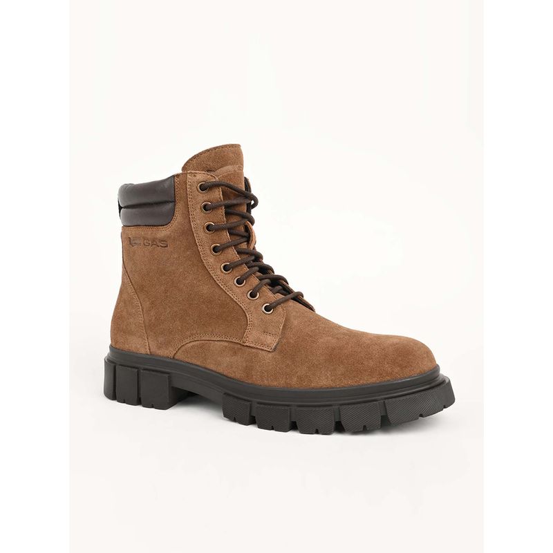 GAS Men Rebel Stride Brown Casual Boots (EURO 40)