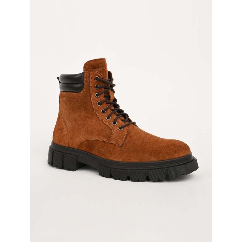 GAS Men Rebel Stride Tan Casual Boots (EURO 40)
