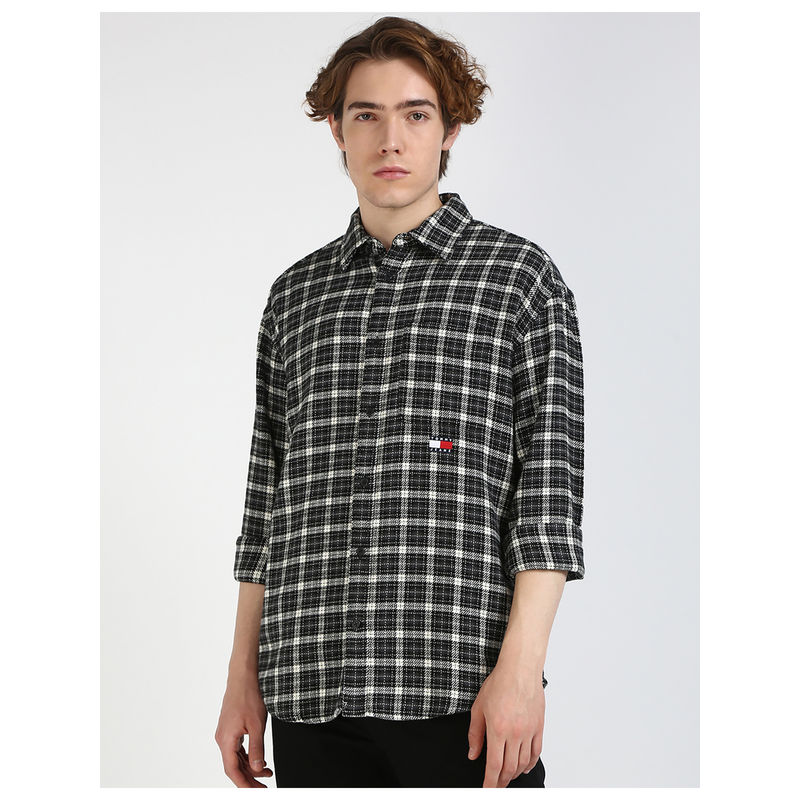 Tommy Hilfiger Black Badge Flannel Checks Casual Shirt (S)