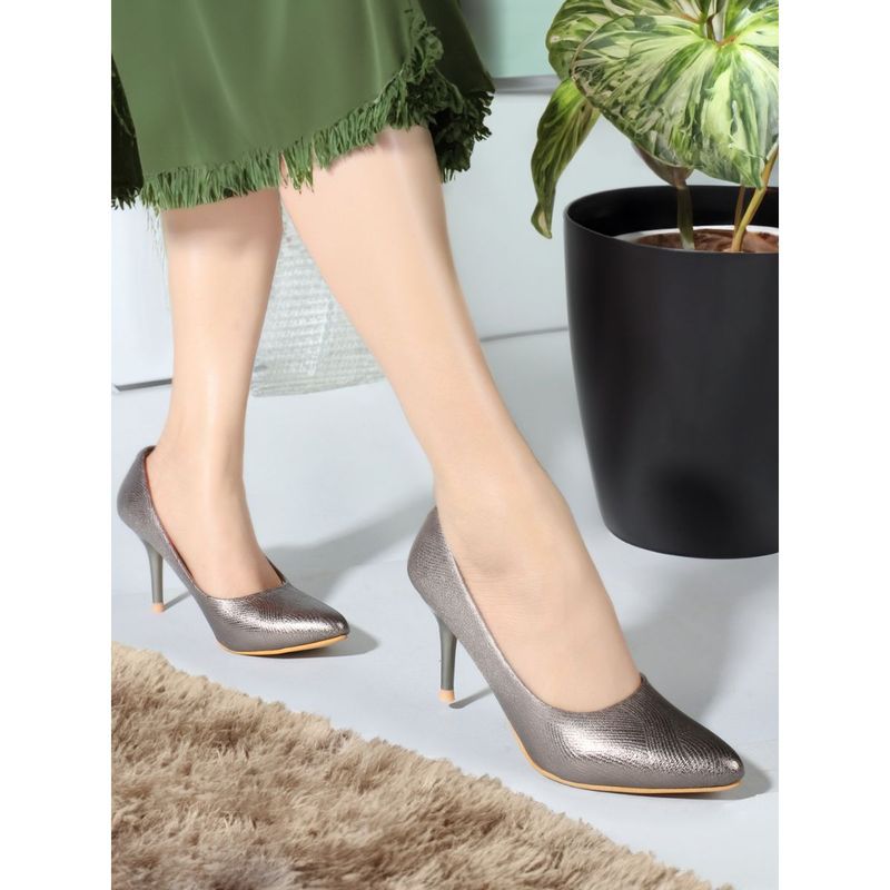Carlton London Grey Women Stiletto Pumps (EURO 38)