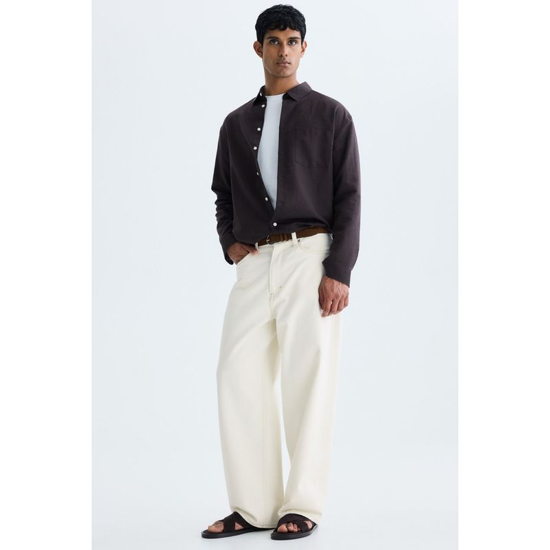 H&M Men White Baggy Jeans (28/30)
